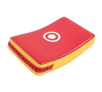Tamponi da boxe professionali con bersaglio a mano curva Taekwondo per allenamenti di pugni e calci (Rosso Giallo)