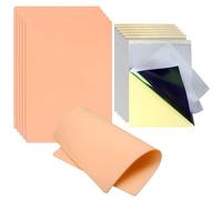 Tamponi di pratica della pelle del tatuaggio, 12-pack A4 fogli del silicone con carta di trasferimento per addestramento del tatuaggio