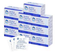Tamponi imbevuti di alcool 1000 pezzi (10 × 100) - 70% alcool isopropilico - Confezionati singolarmente - Confezione grande per studio & pratica - Pulizia di pelle e superfici