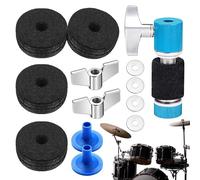Tamponi in feltro per tamburo, cuscinetti in feltro per strumenti a percussione - Anti uso cuscinetti in feltro a percussione senza slittamento - di sostituzione della batteria, frizione