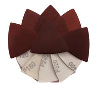 Tamponi leviganti per mouse, Carta Vetrata Triangolare Con Gancio Da 20 Pezzi, Disco Abrasivo Da 80 * 80 Mm, Adatto for Cuscinetti Multiutensile Oscillanti Da 3-1/8 Pollici, Grana 40-400