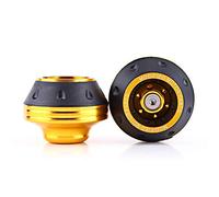 Tamponi paratelaio forcella, paratelaio forcella anteriore in alluminio CNC Protezione anticaduta per moto Scooter Ciclomotore(D'oro)