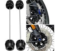 Tamponi Ruota Forcella Asse Anteriore e Posteriore Moto Compatibile con Honda Forza750 2021-2024 NSS 750 XADV750 X ADV 750 XADV 2025 Accessori Protezione Blocco Anticollisione del Mozzo Ruota (Nero)