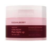 Eqqualberry Collagen Pore-Tight Up Gel, Dischetti per il viso con gel al collagene per restringere i pori, 60 pezzi