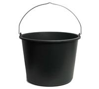TAMS® Secchio da costruzione 5/12/20 l, secchio per malta e cemento, in plastica robusta, stabile per giardino, cantieri e agricoltura (a scelta come confezione da 5, 10 o 20) (1, 12 litri)