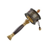 TAMSNDL Ruota di Preghiera Buddista Campana tibetana, Ruota di Preghiera tibetana Campana tibetana, Mantra di Sei Parole del Buddismo Tibetano, Ruota di Preghiera Buddista a manovella