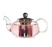 TAMUME 1L Teiera Vetro con Filtro Acciaio Inossidabile e Cap in Acciaio Inox con Design Aggiornato e Ispessite Teiera con Infusore