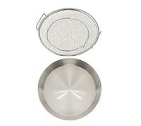 TAMUME 2 Pezzi Set di Piatti e Rack di Raffreddamento dell'Acciaio Inossidabile, 2-in-1 Set per Frittura