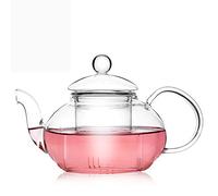 TAMUME 600ML Classico Teiera di Vetro con Infuser Vetro Setaccio e Cap