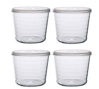 TAMUME Bicchiere Budino Set di 4 Tazze Dessert con Coperchio
