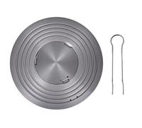 TAMUME Piastra diffusore di calore universale per fornelli a gas, 26 cm, in alluminio anodizzato, protegge le pentole e migliora l'efficienza di cottura