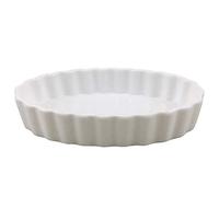 TAMUME Teglia Tonde da Forno in Porcellana per Tortiera e Teglia per Pizza, Teglia Rotonda in Ceramica e Teglia da Forno Scanalata (26cm)