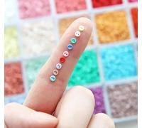 TAMUNI 100 Bottoni Piccoli in Resina a 2 Fori da 3 mm, Micro Bottoni per Vestiti per Bambole, Mini Forniture Artigianali per progetti in Miniatura