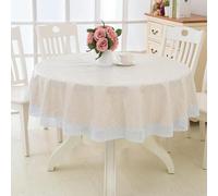 TAMUNI 137-200 cm PVC Hotel Tovaglia Rotonda Impermeabile e Resistente all'olio Grande Tovaglia Rotonda in plastica per Hotel Tovaglia Lavabile e antiscottatura