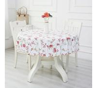 TAMUNI 137-200 cm PVC Hotel Tovaglia Rotonda Impermeabile e Resistente all'olio Grande Tovaglia Rotonda in plastica per Hotel Tovaglia Lavabile e antiscottatura