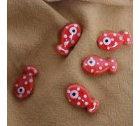 TAMUNI Perline in Porcellana Con Pesciolini, 17 * 9MM 20 Pezzi in Ceramica Fatte a Mano per Creazione di Gioielli Braccialetti Con Pesci Distanziatrici Allentate