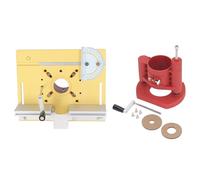 Tan a flusso di lavorazione in legno in lega di alluminio - kit di piastre per inserisci tavolo router con base di sollevamento per fresatura, rifilatura, slot, ideale per