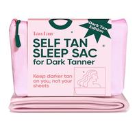 Tan Fan Sacco nanna autoabbronzante, edizione Dark Tan (rosa), protegge le lenzuola dall'abbronzatura scura - Nessuna garanzia di trasferimento - 100% fresco e setoso, fondo più spesso, parte