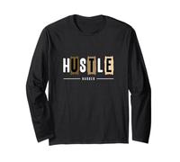 Tan Hustle Harder Tan Grafica a Colori Maglia a Manica