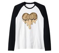 Tan Melt Ya Cuore Love Tan Grafica a Colori Maglia con Maniche Raglan