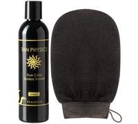 Tan Physics Self Tanner 8 Fl oz with Exfoliation Mitt by Quest Skin Care - Tan Physics True Color Sunless Tanner - Tan Physics Sunless Tann