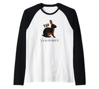 Tan Rabbit corre in Giro per Il Resto per i Fan dei Conigli Maglia con Maniche Raglan