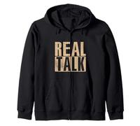 Tan Real Talk Tan Grafica a Colori Felpa con Cappuccio