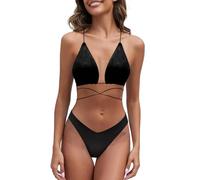 Tan Through Costume da bagno da donna Tan Through Bikini segreto di una perfetta abbronzatura senza strisce Il mio unico e tutto, Nero , XS