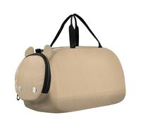 Tan Tinta unita Pure Plain Ragazza Palestra Duffel Bag con Scomparto Scarpe Leggero Weekend Borsa da Viaggio per Spiaggia Nuoto Piscina Sport bolsa para hombre
