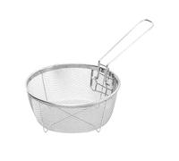 Tanakeji Cestino per friggitrice, robusto manico pieghevole, cestino per friggere i cibi | per servire la cucina, filtrare per cucina, ristorante, caffetteria, fast food cosce di pollo e