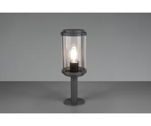 Tanaro palo da esterno fusione di alluminio antracite con diffusore vetro traspa