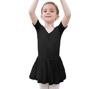 Tancefair Ragazza Vestito da Balletto Body Danza Tutu da Balletto Leotard Vestito Ginnastica Manica/Lunga Corta Ballet Outfit con Chiffon Gonna
