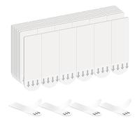 TANCUDER 120 Pezzi Strisce Adesive Rimovibili Strisce Adesive Appendi Quadri Senza Chiodi Strisce Adesive Resistente Biadesivo Striscia Muro Heavy Duty per Appendere Foto e Cornici - Bianco, 45*16MM