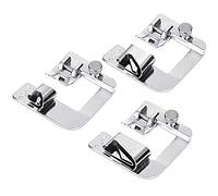TANCUDER 3 Pcs Piedini Macchina da Cucire Universale Piedini Premistoffa in Metallo Piede per Cucire Compatibili Piedini Orlo Arrotolato per Macchine da Cucire Domestica Brother, Singer e Janome