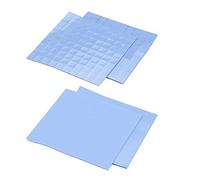 TANCUDER 4 Fogli di Thermal Pad in Silicone Isolante Pad in Silice Termica Dissipatore di Calore Rilievo del Silicone per GPU/CPU/VGA/IC/LED Riduzione della Temperatura (10 * 10 * 0,1/0,2cm)