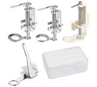 TANCUDER 4 Pezzi Piedini per Ricamo Universale in Metallo per Macchina da Cucire con Scatola Portaoggetti Piedini per Trapuntatura Piedini Aperto Macchina per Cucire da Singer Brother Janome Kenmore