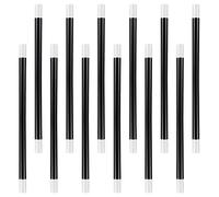 TANCUDER Set di 12 Bacchetta Magica in Plastica Nera e Bianca Design Classico Bacchetta da Mago per Travestimento Adulti Accessori per Mago Magico Spettacolo Feste Party (24.5*1.2cm)