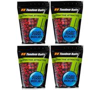 Tandem Baits Boilies Carpfishing Boilies da Carpa Proteiche Carp Food Boilies Set da 4 Pezzi 18 mm 1 kg Fragola Perfetta