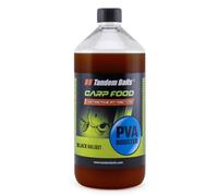 Tandem Baits Carp Food PVA Booster Halibut Nero | Carpfishing Pesche Pesca Accessori | Alimentatore per la Pesca Carpa | Aroma Inenso | Pesca Accessori alla Carpa 1000ml