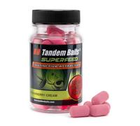Tandem Baits Dumbells da Innesco per La Pesca alla Carpa Carpfishing SuperFeed Fluo Mini Dumbells Floating 30 g Fragola Cremosa