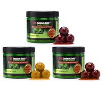 Tandem Baits Mangime per pesca alla carpa, esche a gancio, carp food boosted hookers, set da 3 pezzi, 18 mm, 300 g, mix di frutta