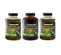 Tandem Baits Olio Attrattivo per Carpe Pastura da Carpa SuperFeed Pure Oil Set da 3 Pezzi 500 ml Olio Mix di Canapa E Spezie