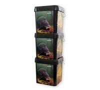 Tandem Baits Secchio da Pesca con Coperchio Carpfishing Attrezzatura da Pesca Accessori 3x 17 l