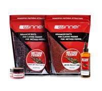 Tandem Baits Set di 4 Session Method Feeder Box Fish | Soft Pellet 8mm | Micro Pellet 2mm | Turbo Diffusion Booster | Pop Up Boilies 8mm | Carpfishing Pesche Pesca Accessori | Accessori alla Carpa