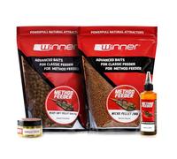 Tandem Baits Set di 4 Session Method Feeder Fishing Box Sweet | Soft Pellet 8mm | Micro Pellet 2mm | Turbo Diffusion Booster | Pop Up Boilies 8mm | Carpfishing Pesche Pesca Accessori