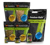 Tandem Baits Set di 8 Weekend Carp Fishing Box Fish Mix | Prepared Maize | Euro Boilies 18/22mm | Pellet Carp XL 8mm | Perfection Hookers 18mm | Mini Pop Up 12mm | Carpfishing Pesche Pesca Accessori