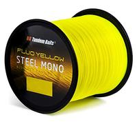 Tandem Baits Steel Mono Fluo Yellow - Filo da pesca in nylon, materiale da pesca, trasparente, ultra resistente, 600 m, 0,35 mm