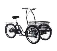 Tandem Triciclo con sedile anteriore e guardrail, sella regolabile per una guida confortevole, ideale per attività all'aperto in famiglia