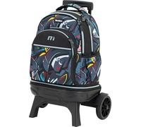 Tandem Zaino robusto trolley, compatto, rimovibile, ruote grandi, graff, multicolore, grande, casual, Multicolore, Grande, Casual