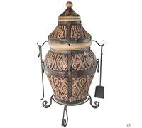 Tandoor - Forno in argilla refrattaria - Barbecue in ceramica per carne, pane, pizza e verdure, a carbone e in legno, per giardino e terrazza, affumicatore, tanur, Grand Tandyr, Tandir (Asia) ca. 105L